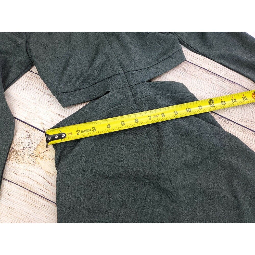 Favlux Fashion Women's Green Sparkle Mid Cutout Size Small Back Zip - Picture 3 of 6